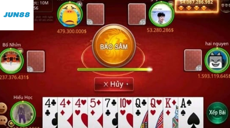 Mức cược trong trò chơi đánh sâm Jun88 vô cùng hấp dẫn