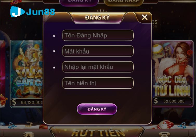 Đăng ký tài khoản tại Jun88